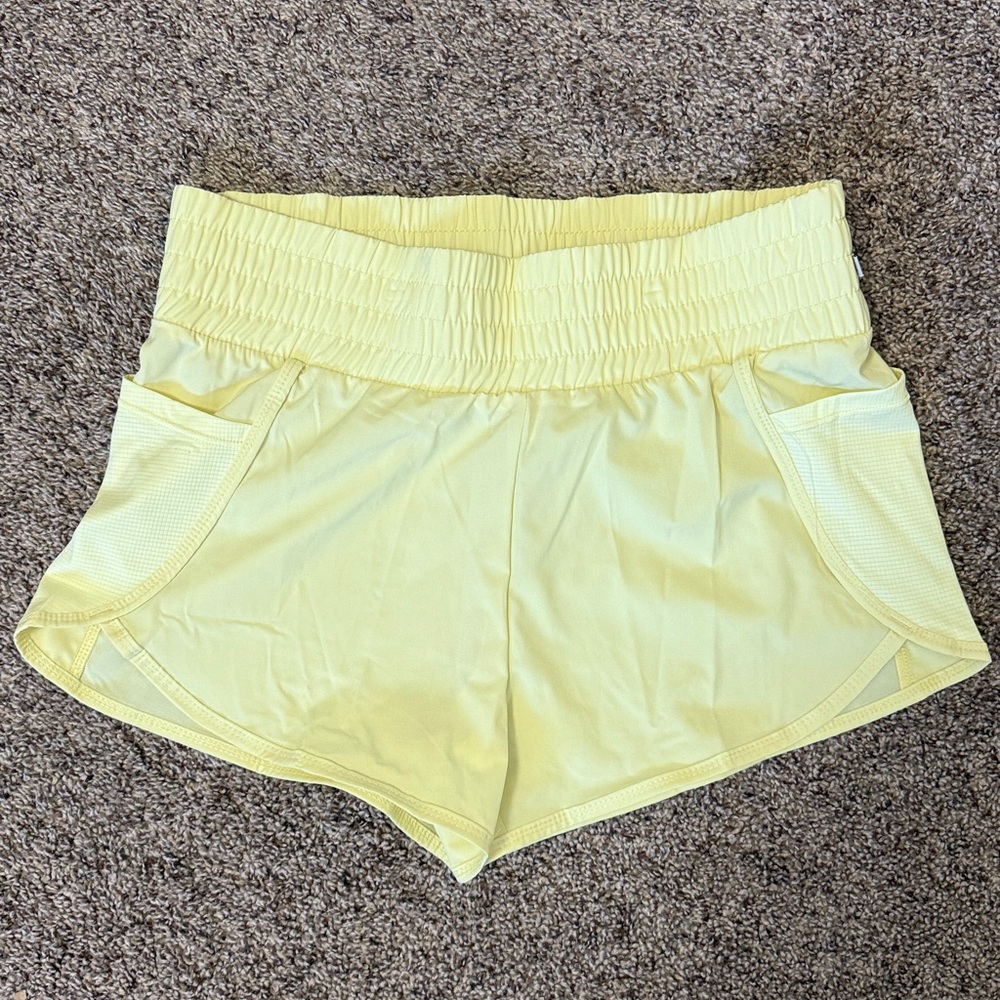 Marika Yellow Athletic Shorts